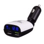 [UAE Warehouse] HAWEEL 3.4A Dual USB Ports LED Display QC 3.0 Quick Car Charger for Smartphone / Tablet PC, Support  FCP and AFC Fast Charging Protocol(Black)